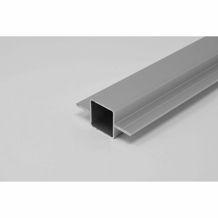 EZTUBE Extrusion for 1/4in Recessed Panel  Silver, 84in L x 1in W x 1in H 100-160-7